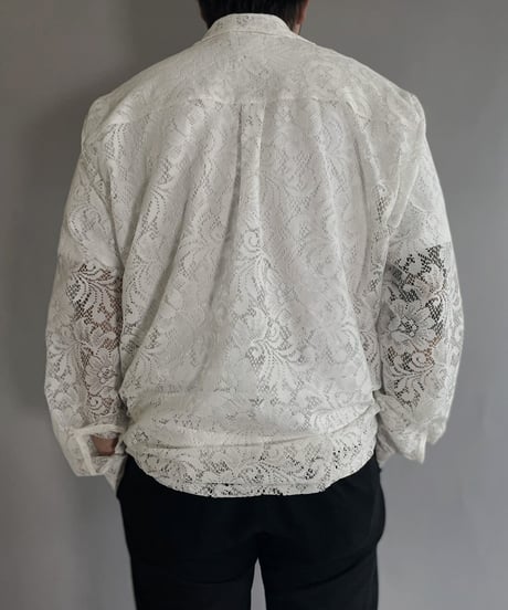 【RE;CIRCLE】 RE Men's Crochet Lace Shirt / 220915-004