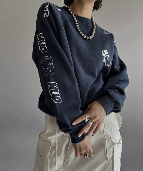 【Mashup Products】 Silk Screen Hanes L/S Sweat top /  240217-008