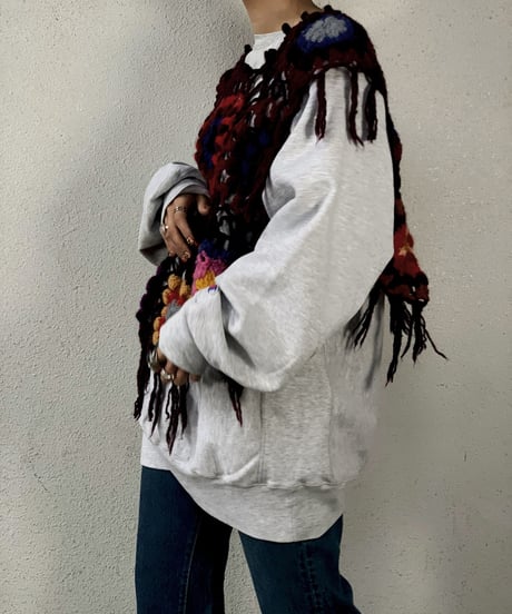 【RE;CIRCLE】 Granny Knit Poncho ① /210125-003