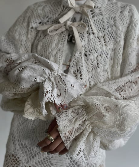 【RE;CIRCLE】 RE Crochet Lace Patchwork Bolero / 220526-023