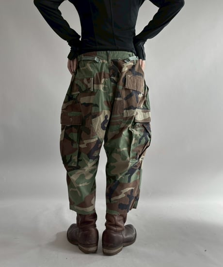 【USED】 Military Camouflage Cut Off Paint Pants /260226-003