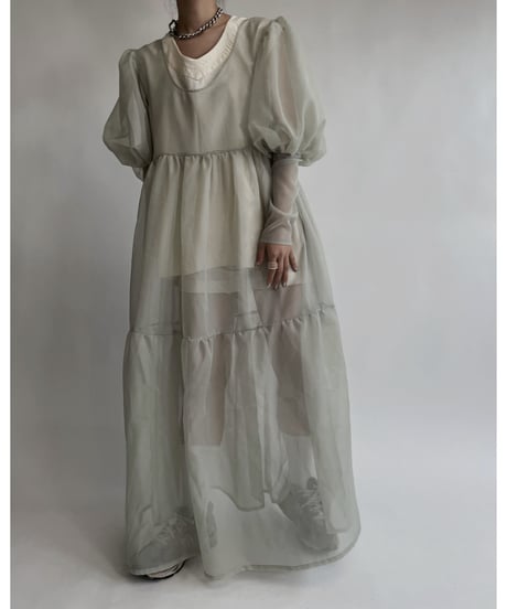 【RE;CIRCLE】 RE Sheer Light Green One-piece / 220721-007