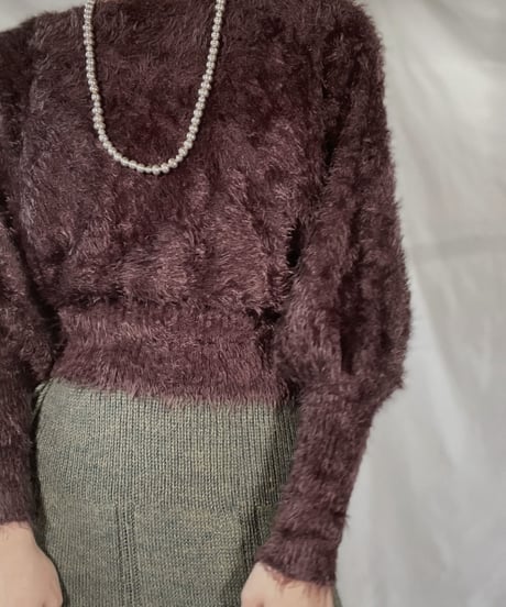 【USED】    Shaggy Knit Top/211216-022