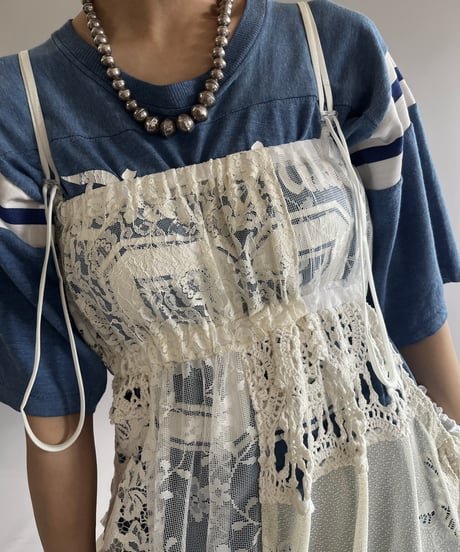 【RE;CIRCLE】RE Crochet Patch Camisole One-Piece/240829-005