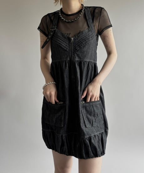 【USED】 Zip Up Design Camisole One-Piece  / 250531-014