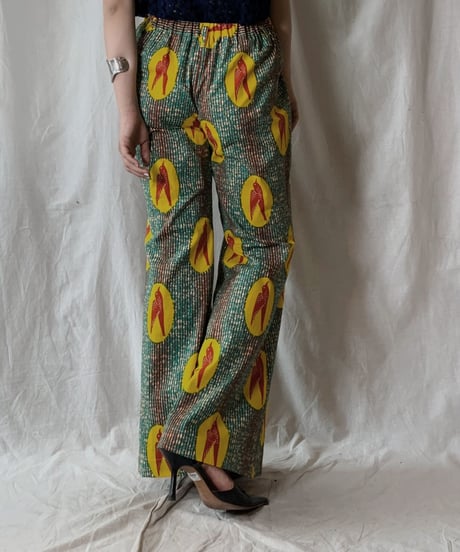 【RE;CIRCLE】 RE African Batik Flare Pants①/210428-012