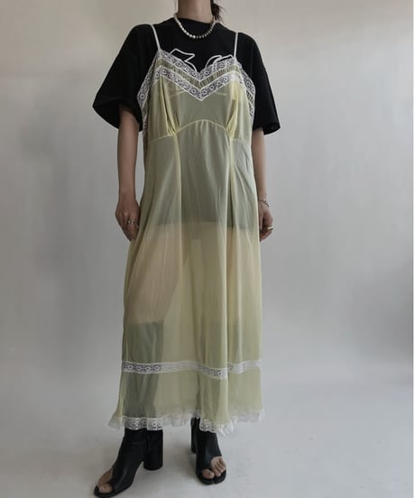 【USED】 Camisole See-through One-piece / 220514-001