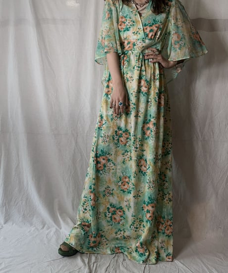 【USED】 Flower Patterned N/S Dress/210630-033