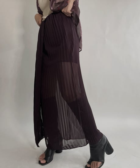 【USED】 Poly Long Skirt / 220702-004