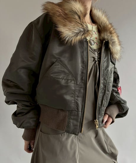 【RE;CIRCLE】  RE MA-1 Fur Collar Short Jacket/ 251120-002