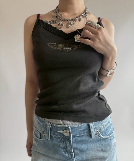【USED】 Made in USA Harley Davidson Camisole top / 250705-008