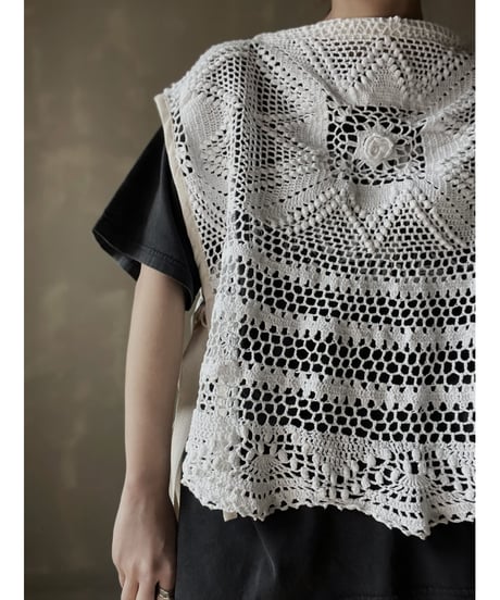 【RE;CIRCLE】 RE Crochet Vest③/20220317-018