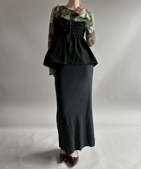 【RE;CIRCLE】 RE U.S Military Rebuild Corset Bustier Black / 260423-002