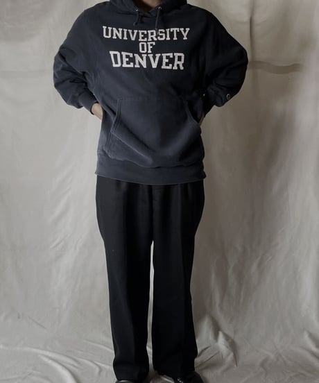 【USED】  Champion Reverse Weave Hoodie UNIVERCITY OF DENVER/211116-053