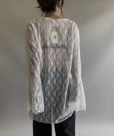 【USED】L/S Flare Sleeve Lace Top/ 230909-006