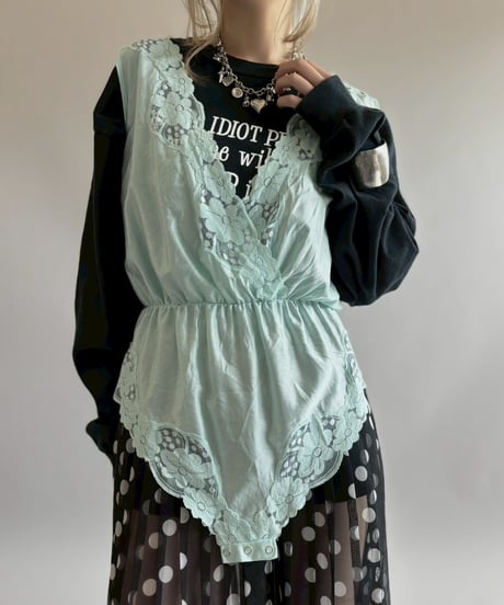 【USED】 Lace Design N/S Leotard / 260418-004