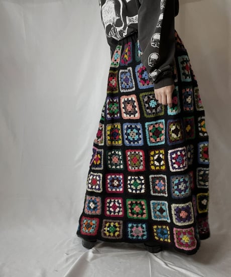 【RE;CIRCLE】 RE Granny Knit Long Skirt②/210917-004