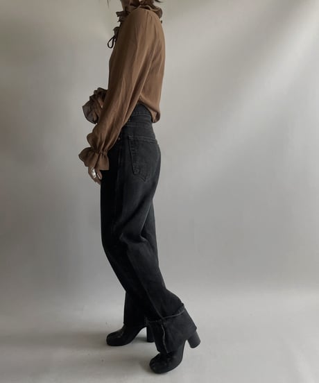 【USED】L/S Puff Sleeve See-through Top /230909-014