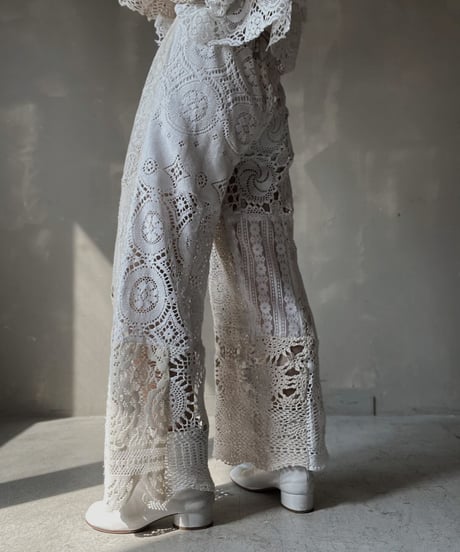 【RE;CIRCLE】 RE Crochet Patchwork Pants②/20220317-005