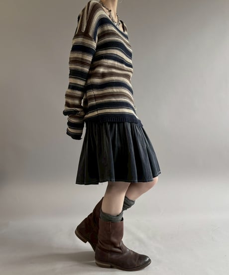 【USED】 Design Denim Mini Skirt / 260221-025