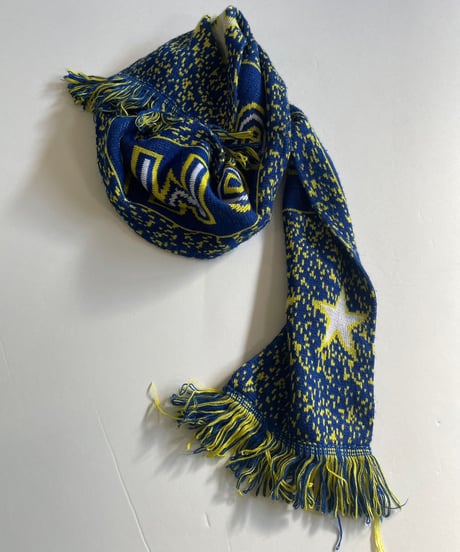 【USED】 Knit Soccer Muffler Blue × Yellow / 230206-015