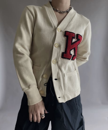 【USED】 Wilson Knit Lettered Cardigan / 230211-024