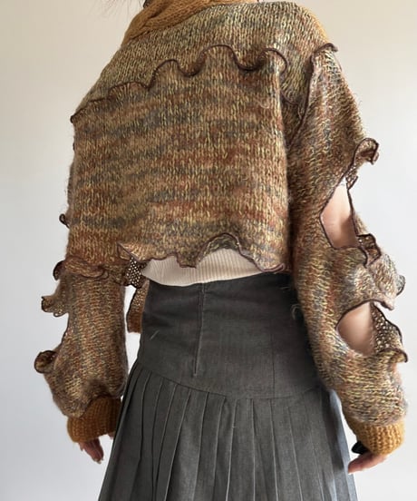 【RE;CIRCLE】 RE Mellow Knit Cardigan + Muffler  /  250123-004