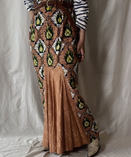 【USED】 African Batik Skirt①/210428-002