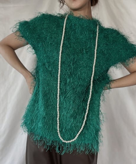 【USED】    Shaggy Knit Top/211216-013