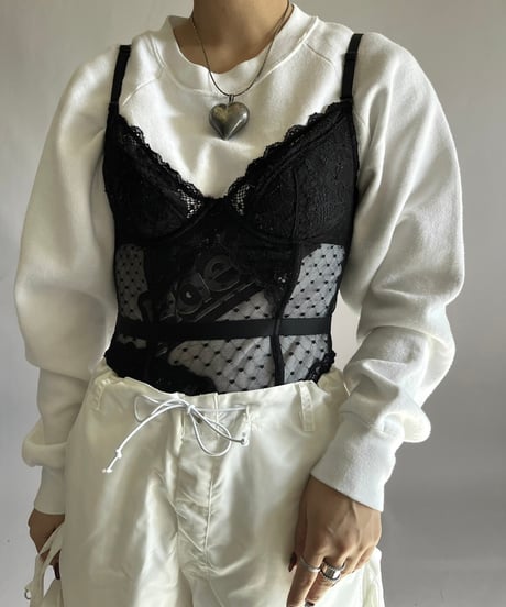 【USED】 Sheer Camisole Top /241207-035