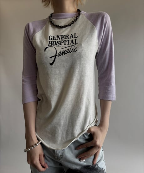 【USED】 70~80's General Hospital Raglan T-Shirt  / 250531-018