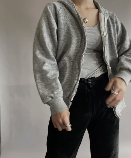 【USED】 Zipup Hoodie Light Gray / 221210-011