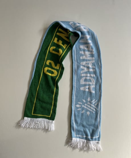 【USED】 Double Face Knit Soccer Muffler Light Blue × Green / 230206-007