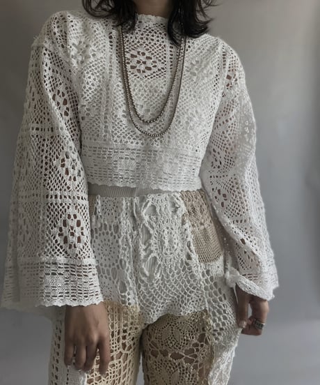 【RE;CIRCLE】 RE Crochet Lace Top / 230504-012