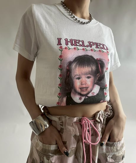 【USED】 RESIZED 00s GILDAN I HELPED BROOKE! T-Shirt / 250830-023