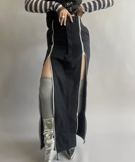 【RE;CIRCLE】 Re Front Zip Skirt/ 241003-001