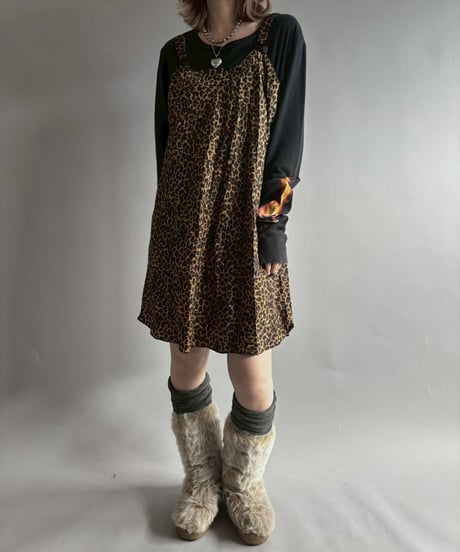 【USED】 Leopard Pattern Camisole One-Piece  /251004-031
