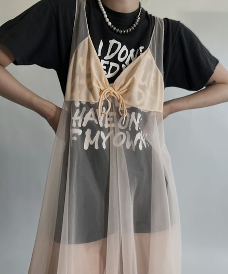 【USED】 See-through Sleeveless One-piece /220716-033