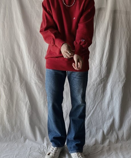 【USED】90's USA Champion Reverse Weave Sweat One Point /210213-020