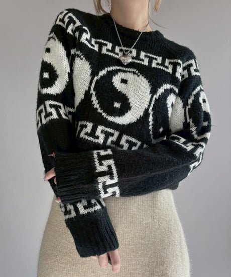 【USED】 Yin-yang Pattern Knit / 251227-005