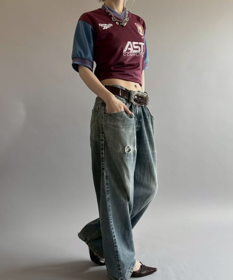 【USED】 97~98's Reebok Aston Villa Soccer Shirt / 260530-004