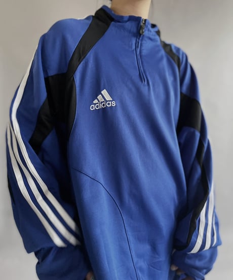 【USED】  Adidas Jersey  Half Zip Top/ 230415-017