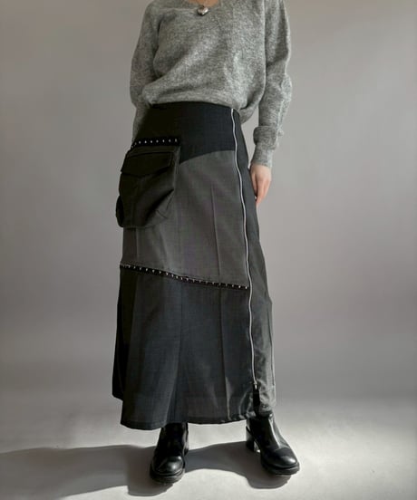【 RE;CIRCLE】 RE Suit Asymmetry Long Skirt / 260129-006