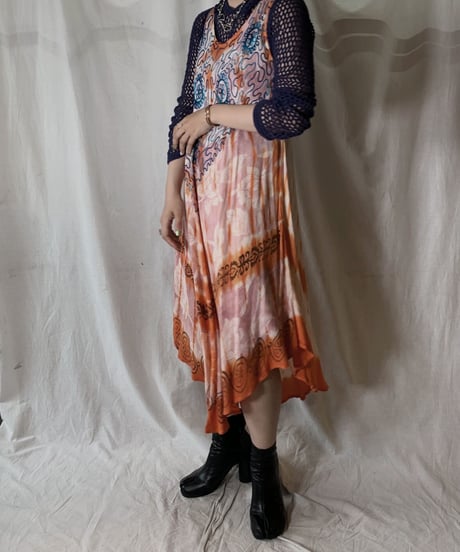 【USED】 USA Tye Dyed N/S Dress/210429-027