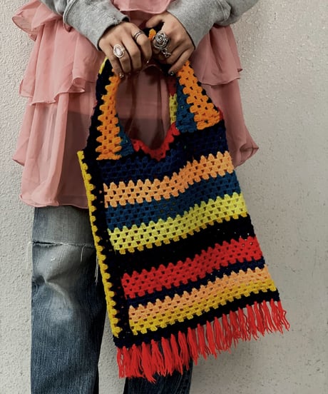 【RE;CIRCLE】 Granny Knit Bag ③ /210125-0013