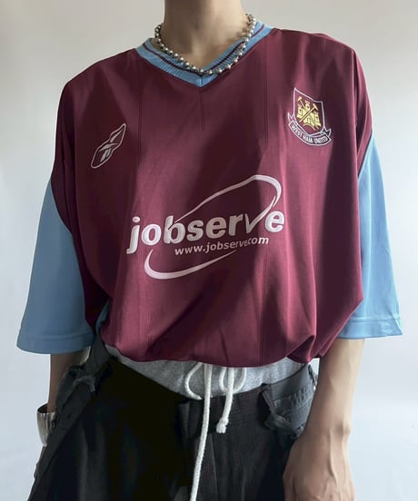 【USED】03~05's Reebok West Ham United FC Soccer Shirt / 250809-008