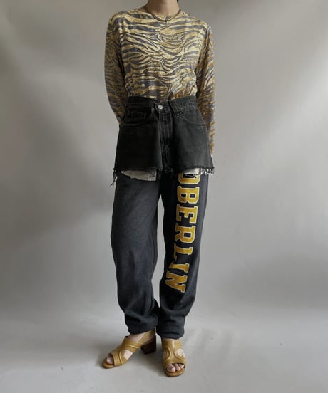 【USED 】CUT OFF Levi's 550 Denim Skirt / 231014-008