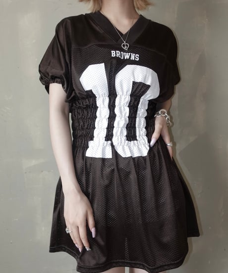 【RE;CIRCLE】 Re Shirring Football Shirt  /  250724-033