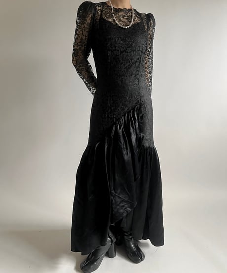 【USED】  Lace Pattern Long One-Piece /250301-015