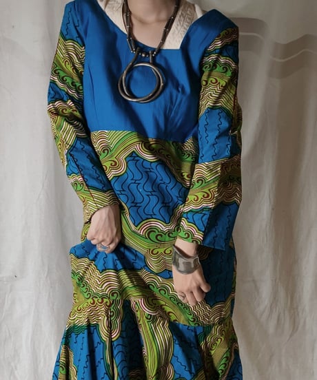 【USED】 African Batik One-piece⑥/210428-017